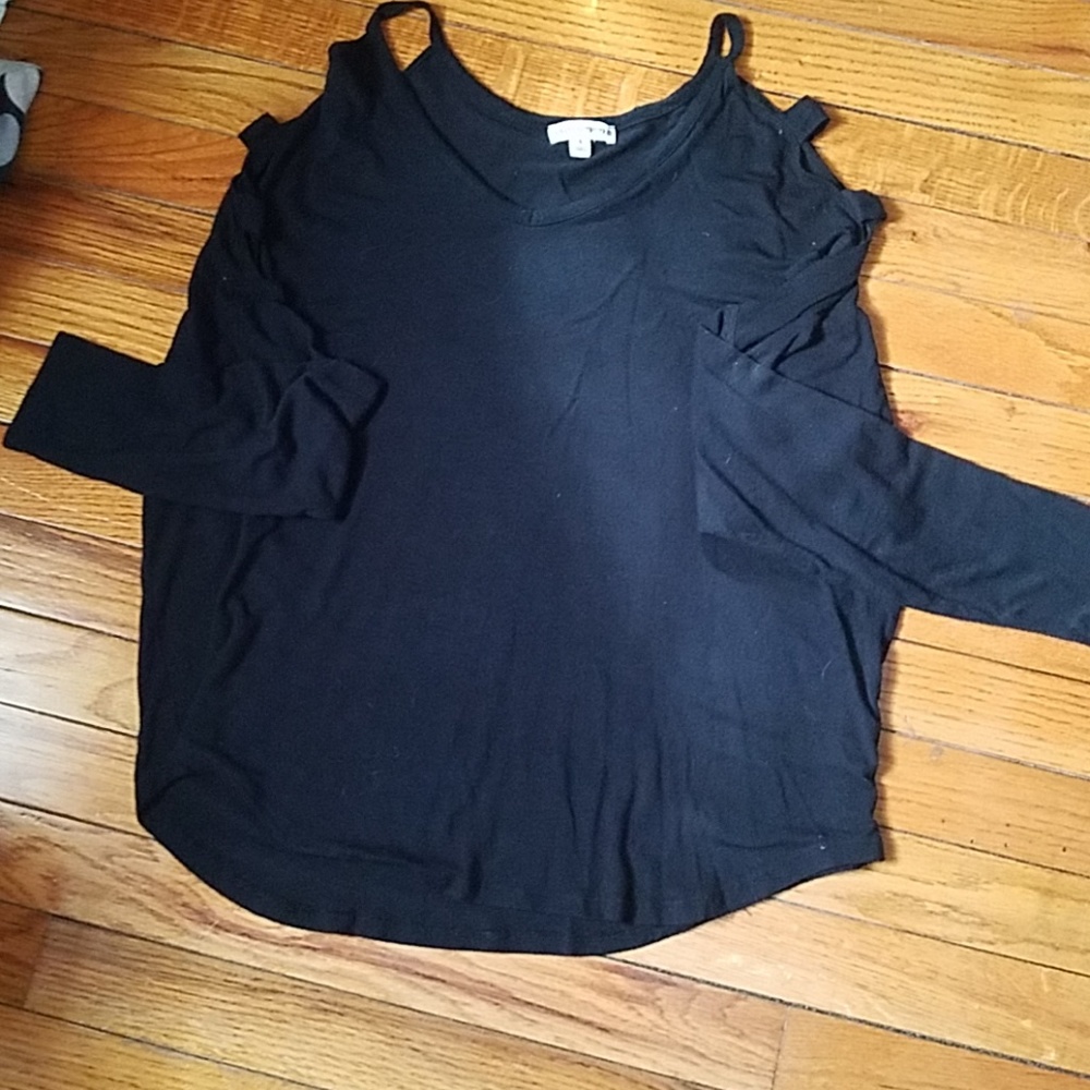 Long sleeve shirt with cutout arms